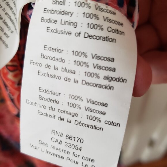 Sunset-colored imported Indian print maxi dress - Picture 4 of 4